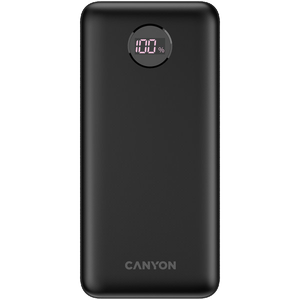 CANYON  PB-2002 Power bank 20000mAh Li-poly battery, Input Type-C 5V3A,9V2A,18W  , Output Type-C:5V3A,9V2.2A,12V1.5A,20W, Output USBA1USBA2