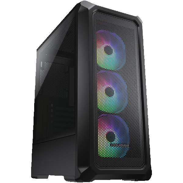 COUGAR | Archon 2 Mesh RGB (Black) | PC Case | Mid Tower  Mesh Front Panel  3 x ARGB Fans  3mm TG Left Panel ( CGR-5CC5B-MESH-RGB ) 