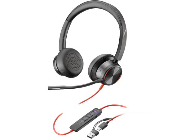 Slušalice HP Poly Blackwire 8225 Stereo MS Teams Cert USB-C Headset +USB-CA Adapter8X225AAcrna' ( '8X225AA' ) 