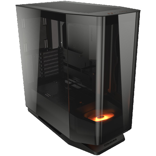 COUGAR | FV270 Black | PC Case | Mid tower  Tempered, Curved Glass Perimeter  Quick Detachable Air Filters  Up to 9 Fans (1x120mm RGB Prein