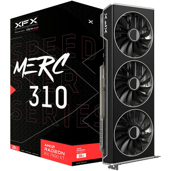 XFX AMD Video Card RX-7900XT Speedster MERC310 20GB GDDR6 320bit, 2535 MHz  20Gbps, 3x DP, 1x HDMI, 3 fan, 2 slot ( RX-79TMERCU9 ) 