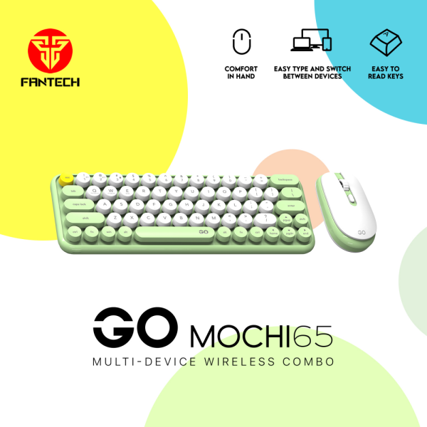 Combo mis tastatura wireless Fantech WK-896 GO Mochi65 zeleni