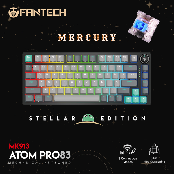 Tastatura Mehanicka Gaming Fantech MK913 RGB Atom PRO83 Wireless Mercury (blue switch)