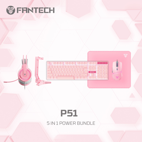 Combo set Gaming Fantech P51 Power 5u1 Sakura