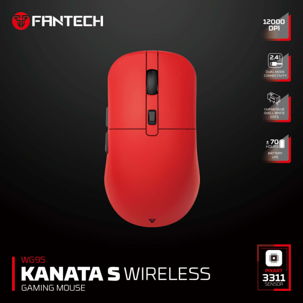 Mis Wireless Gaming Fantech WG9S Kanata S crveni