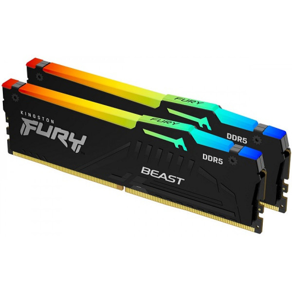 RAM DDR5 32GB (2x16GB) 6000MHz Kingston Fury Black RGB KF560C30BBEAK2-32