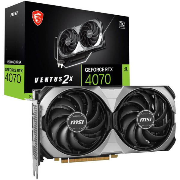 SVGA MSI Geforce RTX 4070 12GB Ventus 2X E1 OC GDDR6, V512-018R