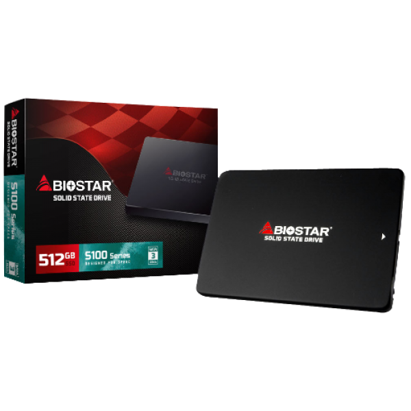 SSD 2.5 SATA3 512GB Biostar 550MBs/480MBs S100