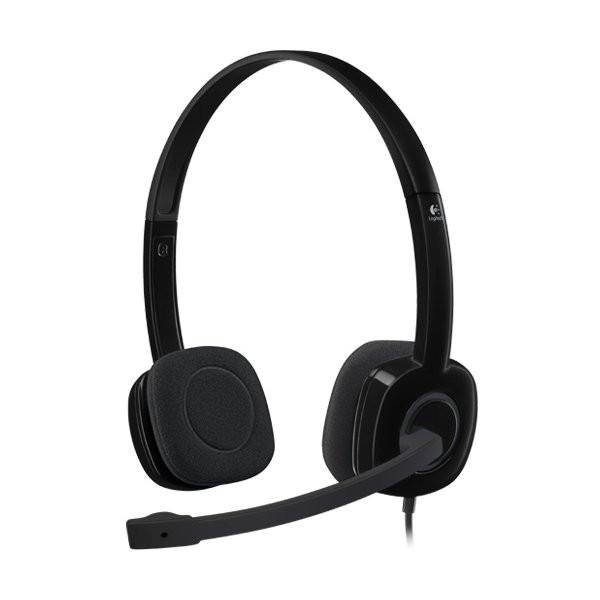 LOGITECH H151 Corded Stereo Headset - BLACK - 3.5 MM ( 981-000589 ) 