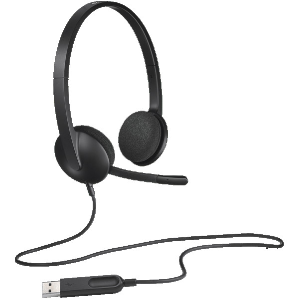 LOGITECH H340 Corded Headset - BLACK - USB ( 981-000475 ) 