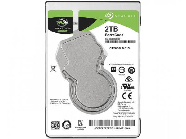 HDD 2.5'' SEAGATE 2TB SATA3 128MB Barracuda ST2000LM015